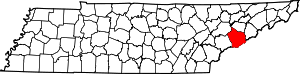 Map Of Tennessee Highlighting Sevier County
