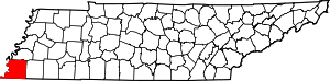 Map Of Tennessee Highlighting Shelby County