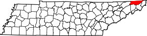 Map Of Tennessee Highlighting Sullivan County