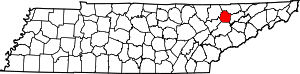 Map Of Tennessee Highlighting Union County