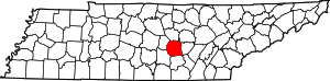 Map Of Tennessee Highlighting Warren County