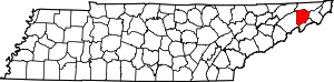 Map Of Tennessee Highlighting Washington County