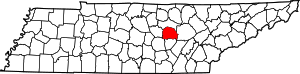 Map Of Tennessee Highlighting White County