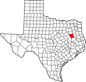 Map Of Texas Highlighting Anderson County