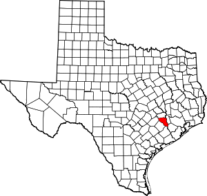 Map Of Texas Highlighting Austin County