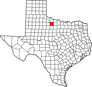 Map Of Texas Highlighting Baylor County