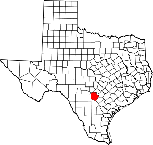 Map Of Texas Highlighting Bexar County