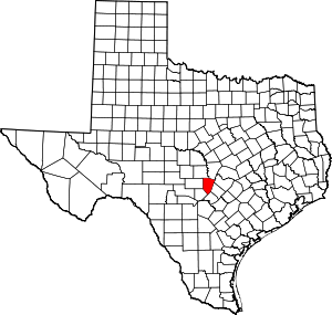 Map Of Texas Highlighting Blanco County