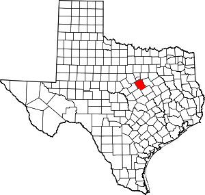 Map Of Texas Highlighting Bosque County