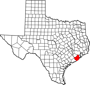 Map Of Texas Highlighting Brazoria County