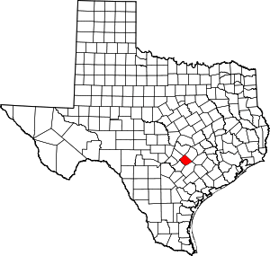 Map Of Texas Highlighting Caldwell County