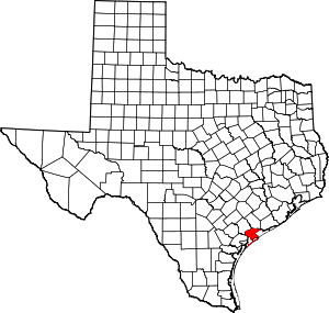 Map Of Texas Highlighting Calhoun County