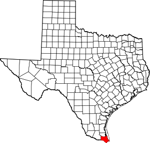 Map Of Texas Highlighting Cameron County