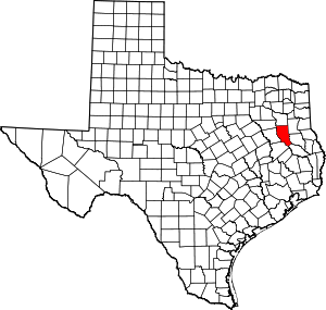 Map Of Texas Highlighting Cherokee County