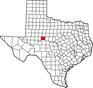 Map Of Texas Highlighting Coke County