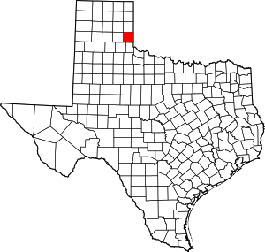 Map Of Texas Highlighting Collingsworth County