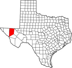 Map Of Texas Highlighting Culberson County