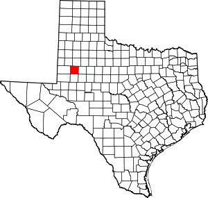 Map Of Texas Highlighting Dawson County