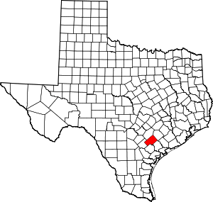 Map Of Texas Highlighting Dewitt County