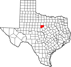 Map Of Texas Highlighting Eastland County