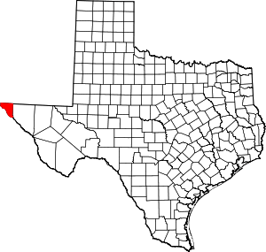 Map Of Texas Highlighting El Paso County