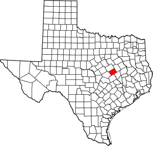 Map Of Texas Highlighting Falls County