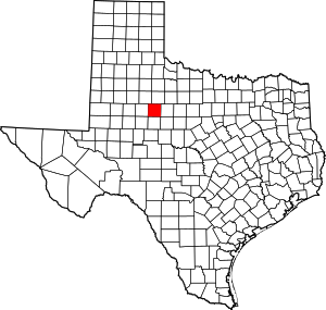 Map Of Texas Highlighting Fisher County