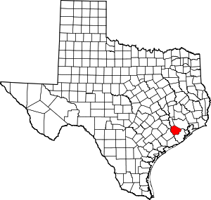 Map Of Texas Highlighting Fort Bend County