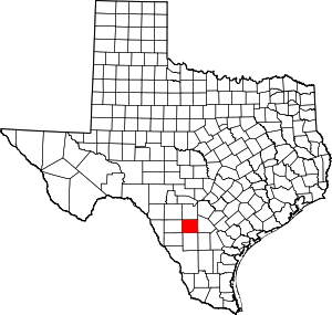 Map Of Texas Highlighting Frio County