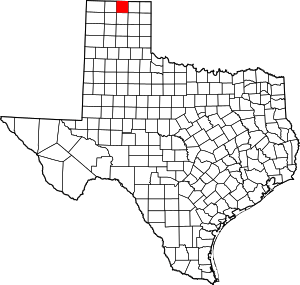 Map Of Texas Highlighting Hansford County