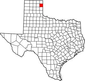 Map Of Texas Highlighting Hemphill County