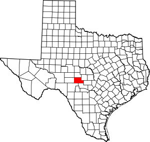 Map Of Texas Highlighting Kimble County