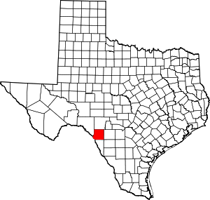 Map Of Texas Highlighting Kinney County