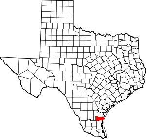 Map Of Texas Highlighting Kleberg County