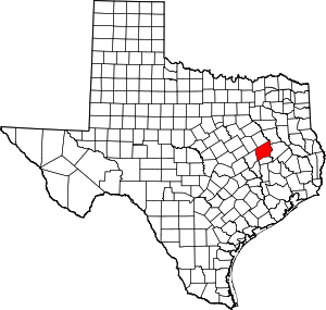 Map Of Texas Highlighting Leon County