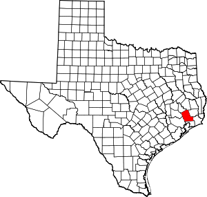 Map Of Texas Highlighting Liberty County