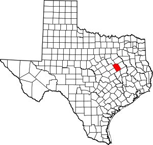 Map Of Texas Highlighting Limestone County