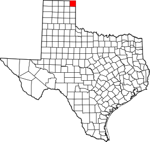 Map Of Texas Highlighting Lipscomb County