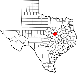 Map Of Texas Highlighting Mclennan County