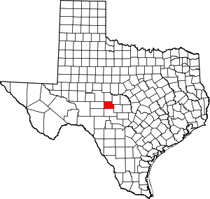 Map Of Texas Highlighting Menard County