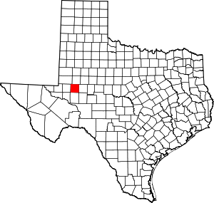 Map Of Texas Highlighting Midland County