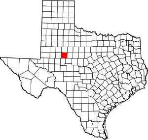 Map Of Texas Highlighting Mitchell County