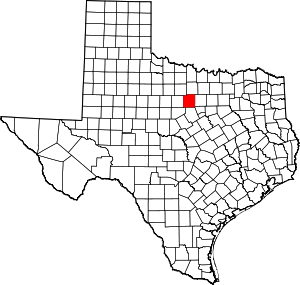 Map Of Texas Highlighting Palo Pinto County