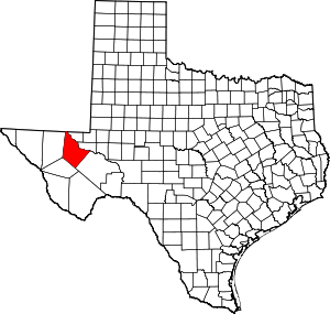 Map Of Texas Highlighting Reeves County