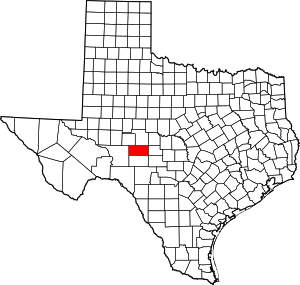 Map Of Texas Highlighting Schleicher County