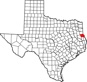 Map Of Texas Highlighting Shelby County