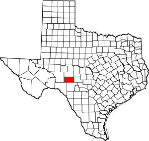 Map Of Texas Highlighting Sutton County