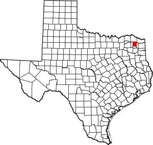 Map Of Texas Highlighting Titus County