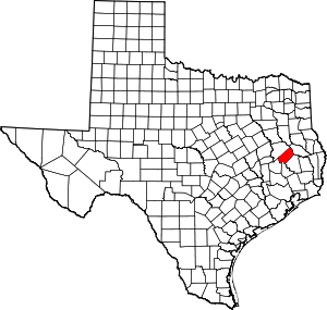 Map Of Texas Highlighting Trinity County