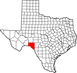 Map Of Texas Highlighting Val Verde County